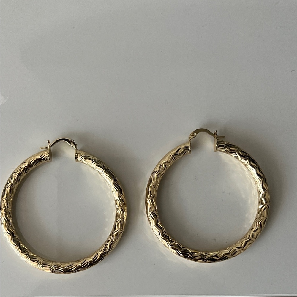 Gold Tone Hoops